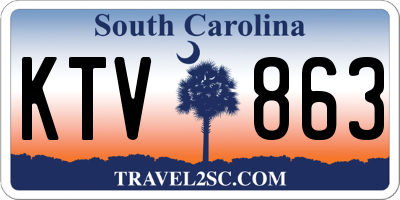 SC license plate KTV863