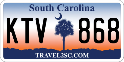 SC license plate KTV868