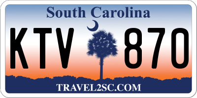 SC license plate KTV870