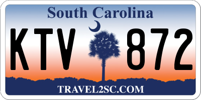 SC license plate KTV872