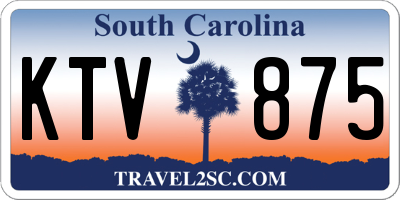 SC license plate KTV875