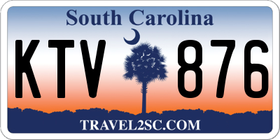 SC license plate KTV876