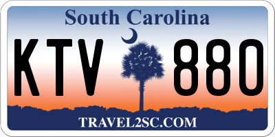 SC license plate KTV880