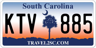 SC license plate KTV885