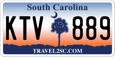 SC license plate KTV889