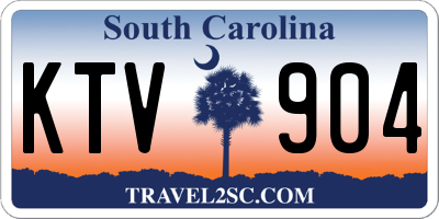SC license plate KTV904