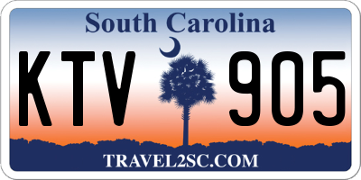 SC license plate KTV905