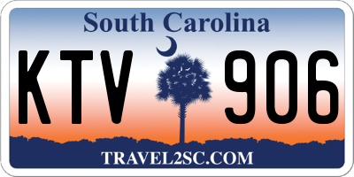SC license plate KTV906