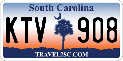 SC license plate KTV908