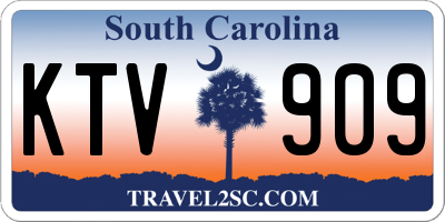 SC license plate KTV909
