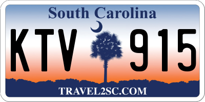 SC license plate KTV915