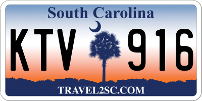 SC license plate KTV916