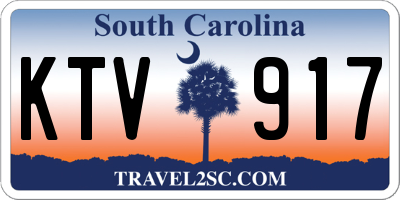 SC license plate KTV917