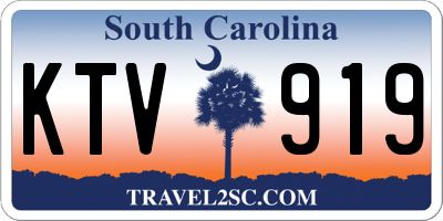 SC license plate KTV919