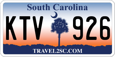 SC license plate KTV926