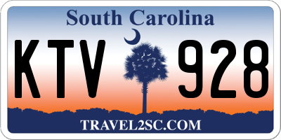 SC license plate KTV928