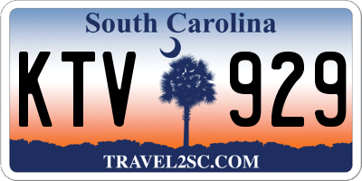 SC license plate KTV929