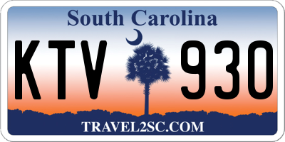 SC license plate KTV930