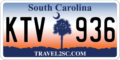 SC license plate KTV936