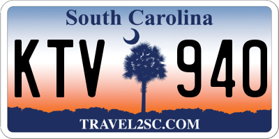 SC license plate KTV940