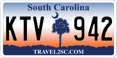 SC license plate KTV942