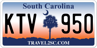 SC license plate KTV950