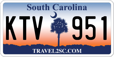 SC license plate KTV951