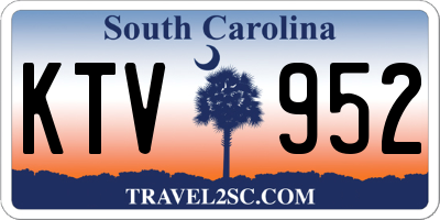 SC license plate KTV952