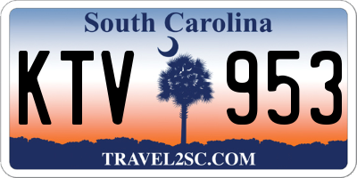 SC license plate KTV953