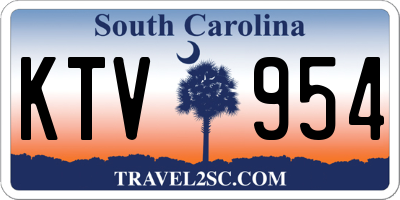 SC license plate KTV954
