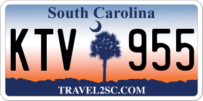 SC license plate KTV955