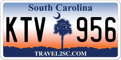 SC license plate KTV956