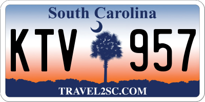 SC license plate KTV957