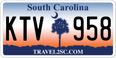 SC license plate KTV958