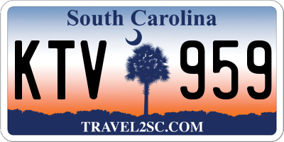SC license plate KTV959
