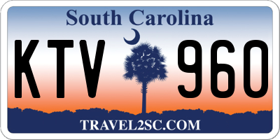 SC license plate KTV960