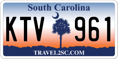 SC license plate KTV961