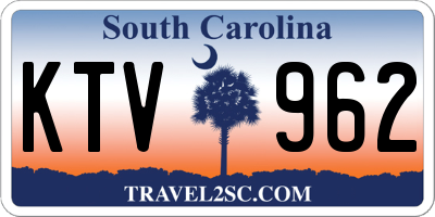 SC license plate KTV962