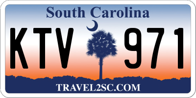SC license plate KTV971