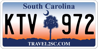 SC license plate KTV972