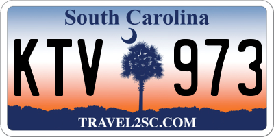 SC license plate KTV973