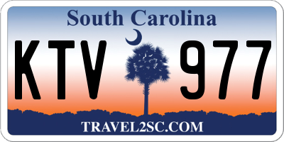 SC license plate KTV977