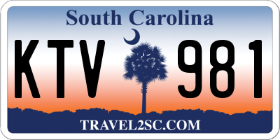 SC license plate KTV981