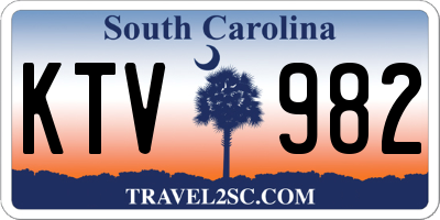SC license plate KTV982