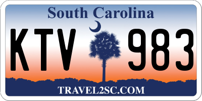 SC license plate KTV983