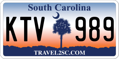 SC license plate KTV989