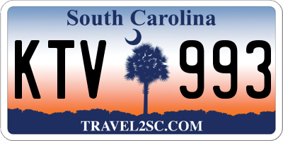 SC license plate KTV993