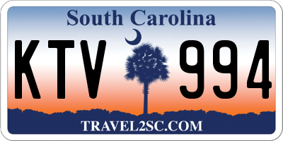 SC license plate KTV994