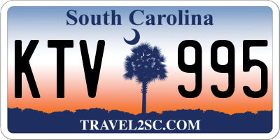 SC license plate KTV995
