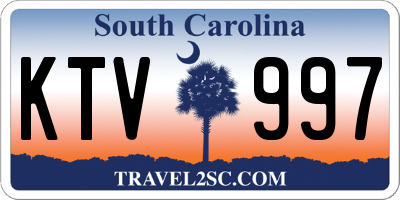 SC license plate KTV997